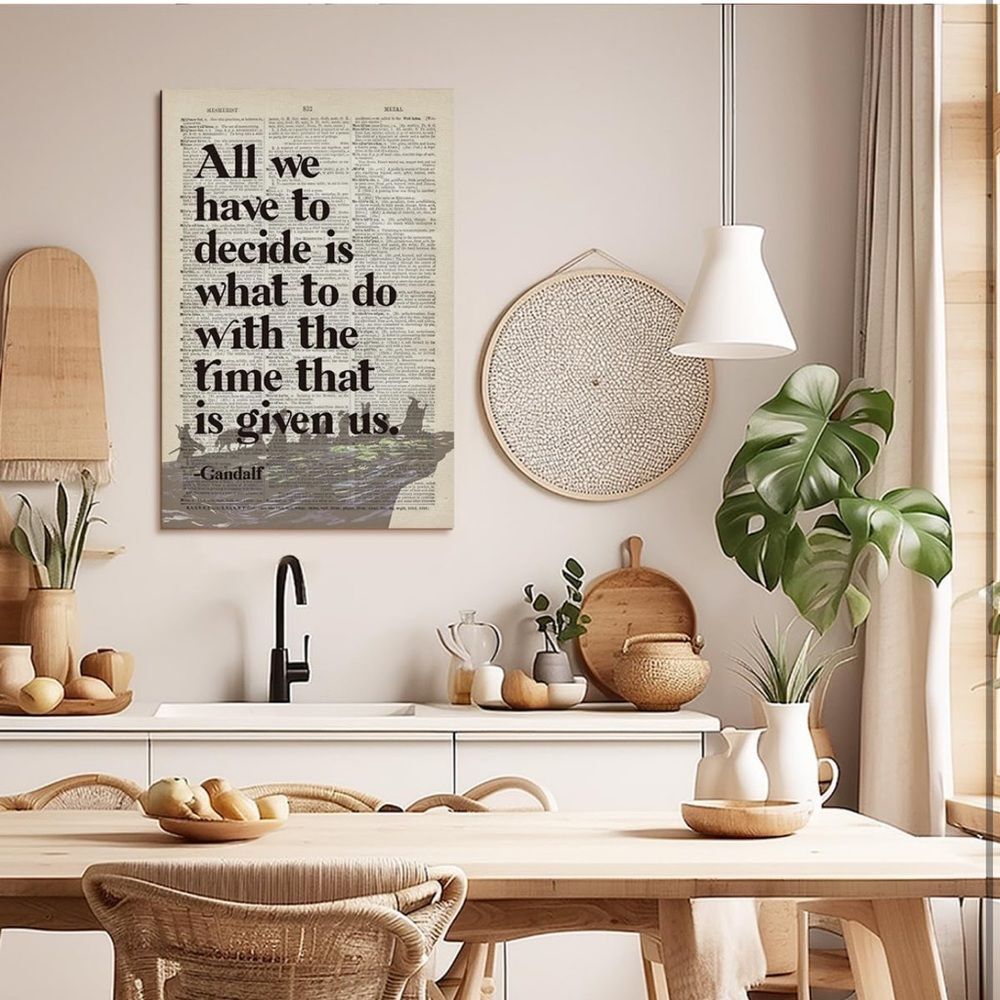 Gandalf LOTR Inspirational Wall Art, Canvas Print Poster Decor 24x16 NWT - Picture 5 of 6